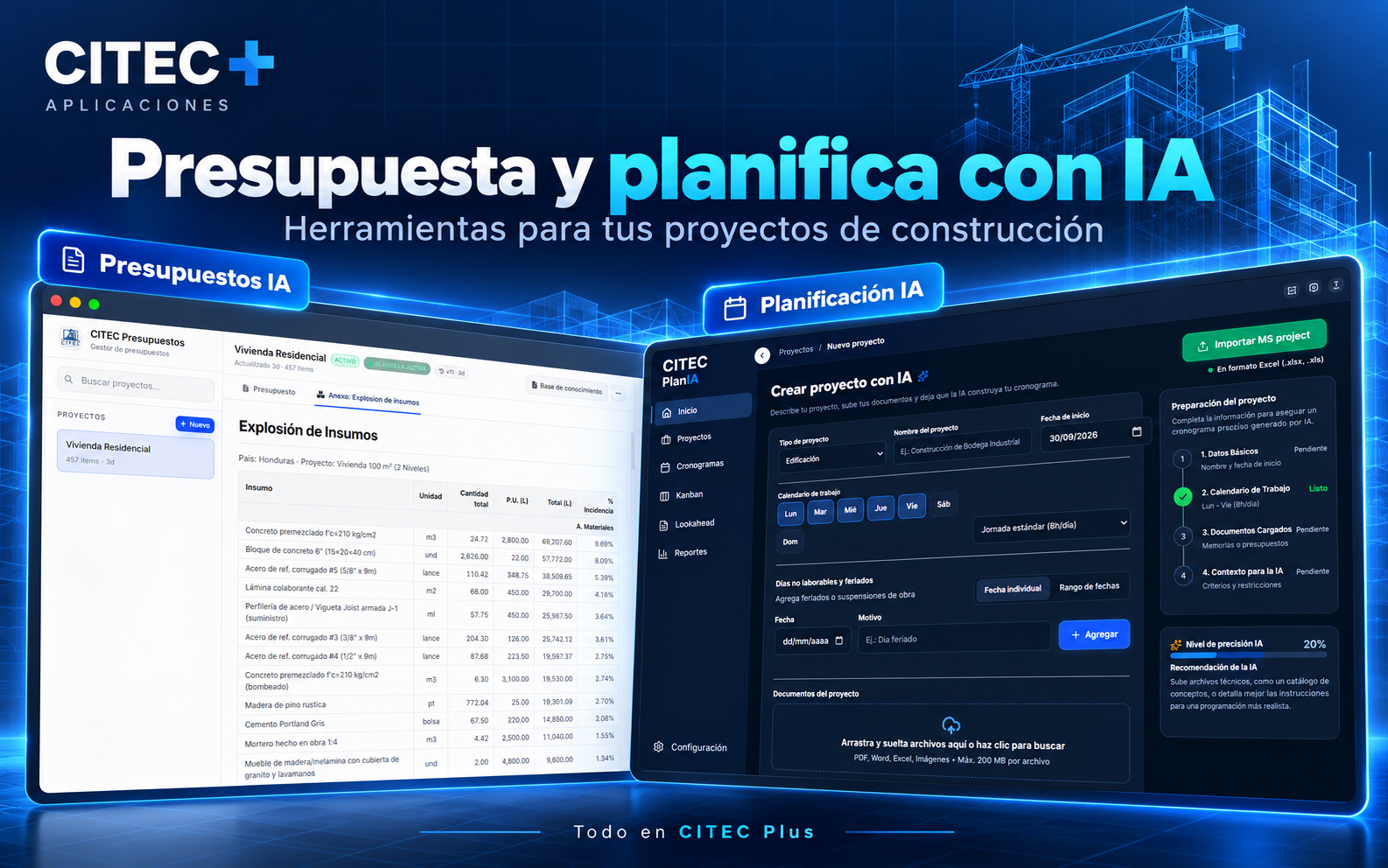 Aplicaciones de CITEC Plus